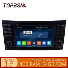 TOPBSNA-reproductor Multimedia con Android 10 y GPS para Mercedes, autorradio estéreo 2 Din con DVD, WIFI, para Mercedes Benz W211 Clase E E200 E220 E300 E350 2024 - compra barato