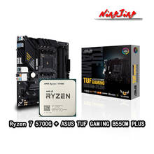 AMD Ryzen 7 5700G R7 5700G ЦП + ASUS TUF GAMING B550M PLUS материнская плата подходит для Socket AM4 все новые, но без кулера 2024 - купить недорого