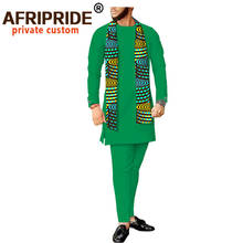 African Clothing for Men Dashiki Shirts Ankara Pants and Print Scarf 3 Piece Set Tribal Tracksuit Dashiki Attire Wear A2016038 2024 - buy cheap