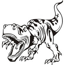 Новые персонализированные настенные виниловые наклейки с изображением динозавра T-Rex, украшения для дома, настенные художественные обои, плакаты 2024 - купить недорого