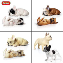 Oenux-figura clásica de Bulldog Francés, perro de peluche, juguetes de coleccionismo de PVC 2024 - compra barato