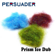 Inducader-Paquete de fibra Dub de hielo prisma para cuerpo de Camarón, 10 colores opcionales, material de atado de moscas, doblaje de cristal brillante, 2 bolsas 2024 - compra barato