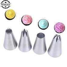 4pcs/set Stainless Steel Pastry Nozzle Set Icing Piping Nozzle Baking Pastry Tips Cupcake Cake Decorating Tools #4B#1M#1A#2D 2024 - buy cheap