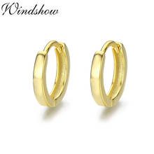 Cute 925 Sterling Silver Gold Color Loop Huggies Circle Small Hoop Earrings For Womens Mens Child Girls Kids Jewelry Aros Aretes 2024 - buy cheap