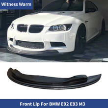 Para e92 e93 m3 amortecedor dianteiro de fibra de carbono spoiler divisores para bmw série 3 e92 e93 m3 cabeça pára-choques queixo guarda 05-13 2024 - compre barato