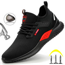 Zapatos de seguridad con punta de Metal para hombre, botas de trabajo, transpirables, a prueba de perforaciones, indestructibles 2024 - compra barato