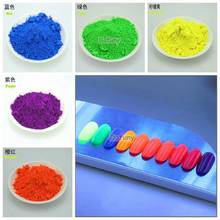 Pó fluorescente de 5 cores mistas, pigmento de fósforo em pó, material cosmético para unha, não brilha no escuro, 500 grama. 2024 - compre barato