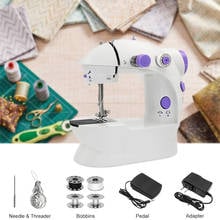 Mini Sewing Machine Portable Handheld Electric Dual Speed Sewing Machine with Lamp Double Threads Pedal EU Plug Sewing Machine 2024 - buy cheap