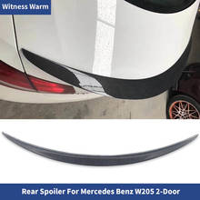 W205 amg estilo fibra de carbono asas traseiras tronco spoiler para mercedes benz c classe 2 porta c180 c200 c260 estilo do carro 2014-2019 2024 - compre barato