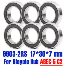 6903-2RS Bearing 17*30*7 mm ( 6 PCS )  ABEC-5 17 30 7  6903RS Bearings For Bicycle Hub Front Rear Hubs Wheel 2024 - buy cheap