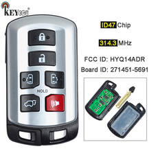 KEYECU  314.3MHz ID74 Chip FCC ID: HYQ14ADR 271451-5691 Keyless Entry 6 Button Remote Key Fob for Toyota Sienna 2011-2020 2024 - buy cheap