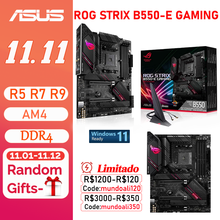 ASUS-Placa base para juegos ROG Strix B550-E AM4, Placa base Ryzen de 3ª generación, DDR4, PCIe 4,0, NVIDIA SLI, WiFi, 6 PC, B550 2024 - compra barato