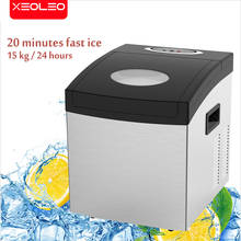 XEOLEO-máquina de hielo redonda para el hogar, fabricante de hielo automático de 15kg /24 horas, para la familia, bar 2024 - compra barato