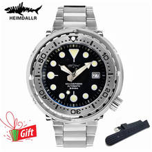 HEIMDALLR Tuna Men's Watch Sapphire Glass C3 Luminous 316L Steel NH35 Automatic Wristwatch Mechanical Diver Watches Luxury 2024 - buy cheap