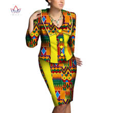 Женский комплект из 2 предметов с юбкой в африканском стиле Bazin Riche, летняя одежда большого размера, WY3873, 2019 2024 - купить недорого