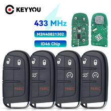 Запасной смарт-ключ KEYYOU M3N40821302, 433 МГц, 5 кнопок, для Jeep Grand Cherokee 2013 2014 2015 2016 2017 2018 2024 - купить недорого