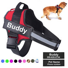 Personalized Dog Harness NO PULL Reflective Breathable Adjustable Pet Harness Vest For Small Large Dog Outdoor Walking ID Custom 2024 - buy cheap