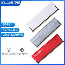Kllisre ddr4 ram 8gb 4gb 16gb 2400 2666 3200 dimm suporte de memória desktop ddr4 placa-mãe 2024 - compre barato