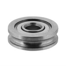 10 pces metal u-sulco selado guia roda polia trilho rolamento de esferas u604zz 4*13*4mm 2024 - compre barato