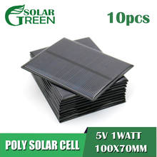 Placa de energia de bateria 1w 200ma 5v, faça você mesmo módulo de silício policristalino epóxi padrão 1w brinquedo de célula solar 2024 - compre barato