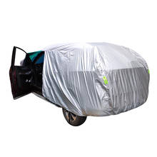 Универсальный внедорожник/седан, полное покрытие для автомобиля, уличная водонепроницаемая защита от солнца, дождя, снега, УФ, автомобильный зонт, серебристый чехол для автомобиля, S-XXL 2024 - купить недорого