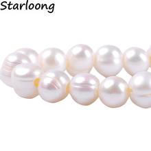 1pack/lot A high quality 8-9mm round white Thread punch natural freshwater pearl beads jewelry making for necklace & bracelet 2024 - buy cheap