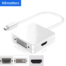 Convertidor de cable Displayport Thunderbolt/mini dp a vga, hdmi, dvi, para apple macbook air pro mini 2024 - compra barato