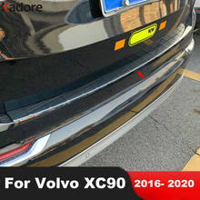 Для Volvo XC90 2016 2017 2018 2019 2020 внешний задний бампер из нержавеющей стали Накладка для автомобиля Стайлинг Аксессуары 1 шт 2024 - купить недорого