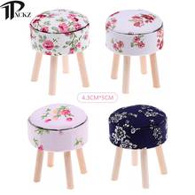 1/12 Dollhouse Miniature Furniture Round Floral Stool Chair ACC for Dolls House Decor Kids Children Pretend Play Toy 2024 - buy cheap