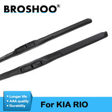 BROSHOO Car Windscreen Wipers Blade Natural Rubber For KIA Rio/Rio JB/Rio UB Fit Standard Hook Arm Model Year From 2002 To 2017 2024 - buy cheap