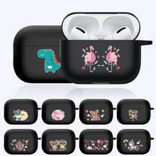 Silicone Protective Shell for Apple AirPods Pro Matte Earphone Case Black Sleeve Cute Style Cartoon Series Headphone Accessories 2024 - buy cheap
