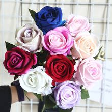 Buquê floral de rosas francesas em seda artificial, 1 peça, flores falsas, arranhões para mesa, casamento, decoração para festas, acessórios 2024 - compre barato
