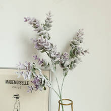 Искусственный эвкалипт, фиолетовое суккулентное растение, 62 см, «сделай сам», зимние поддельные листья, белый, зеленый, свадебное украшение для дома, крафт-цветок 2024 - купить недорого