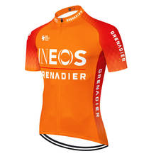 Ineos 2020 camiseta para ciclismo masculina, camiseta para equipe masculina de corrida ineos respirável 2024 - compre barato