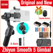 Zhiyun Smooth 5 Gimbal 3-осевой Ручной Стабилизатор для iPhone 13 12 11 pro X 8 Samsung Galaxy S21 S20 S8 Huawei Xiaomi смартфон 2024 - купить недорого