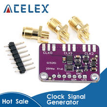 Placa geradora de sinal, módulo de disjunção com gerador de relógio, cc 3v-5v si5351a si5351 i2c, relógio despertador de 8khz-160mhz para arduino 2024 - compre barato