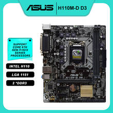 Для Asus H110M-D D3 разъем LGA 1151 H110 Настольный вентилятор используется оригинальная USB2.0 USB3.0 материнская плата 2024 - купить недорого