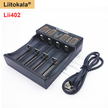 LiitoKala Lii-402 USB smart charger 18650 26650 18350 14500 AA/AAA NiMH li-ion Intelligent Battery Charger 5V 2A EU Plug 2024 - buy cheap