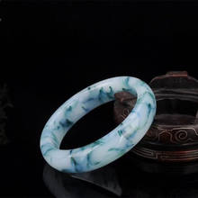 Pulsera de Jade ancha tallada a mano para hombre y mujer, brazalete de Jade Natural, azul y verde, joyería de Boutique, accesorios de regalo 2024 - compra barato