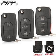jingyuqin 2/3/4 Button Remote Key Car for Audi a4 a2 a3 a6 a8 TT RS4 Uncut HU66 Blade CR1620/CR2032 Fob Case Switchblader 2024 - buy cheap