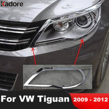 Car Styling Front Headlight Lamp Cover Trim For Volkswagen VW Tiguan 2009 2010 2011 2012 Chrome Head Light Lamp Trims Stickers 2024 - buy cheap