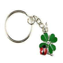 Vintage Enamel Lucky Clover Ladybug Keychain For Keys Car Key Ring Souvenir Pendants Punk Hip Hop Gift Couple Key Chains Bijoux 2024 - buy cheap