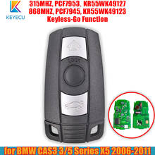Keyecu-chave remota inteligente, 315mhz/868mhz, com função pcf7952, para bmw cas3 3/5 series x5 2005-2012 2024 - compre barato