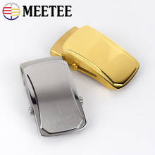 Meetee 1pc 36mm Men's Stainless Steel Belt Buckles Toothless Automatic Buckle DIY Simple Fashion Leather Craft Decoration YK002 2024 - buy cheap