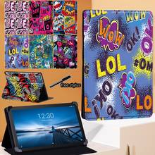 Capa grafite para tablet, série arte, para lenovo tab e10 10.1 "/tab m10 10.1"/m10 fhd plus 10.3 ", ajustável, dobrável 2024 - compre barato