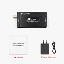 Адаптер SDI-HDMI Full HD 1080P SDI-HDMI, видеоконвертер с адаптером питания для вождения HDMI монитора 2024 - купить недорого