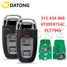 Datong-chave remota automotiva para audi q5, s5, fcc, id 8t0959754c, 315 mhz, 434 mhz, 868 mhz, série 5, controle inteligente automático, chave em branco 2024 - compre barato