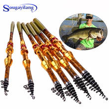 Sougayilang 1.8/2.1/2.4/2.7/3.0/3.6M Telescopic Spinning Fishing Rod Carbon Fiber Seawater Portable Travel Fishing Rods 2024 - buy cheap