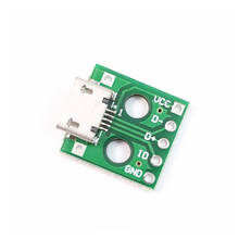 10 pces micro usb para dip adaptador 5pin conector fêmea b tipo pwb conversor pinboard 2.54 2024 - compre barato