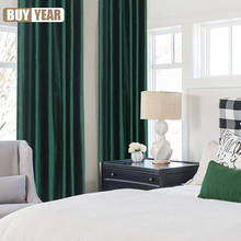 Cortina de diseño suave para sala de estar, cortina de sofá para sala de estar, color verde oscuro brillante italiano 2024 - compra barato